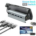 テレ USB-C充電ポート 60W 3USB3.0 60Hzディスプレイ輸出 4K HDMI2.0 スチームデッキドッキングステーション ドック Deck St...