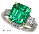エメラルド 4.86ct(刻印4.855) リング 13号 PT900/K18YG プラチナ/イエローゴールド 指輪 ダイヤモンド F1マイナー/minor ア...