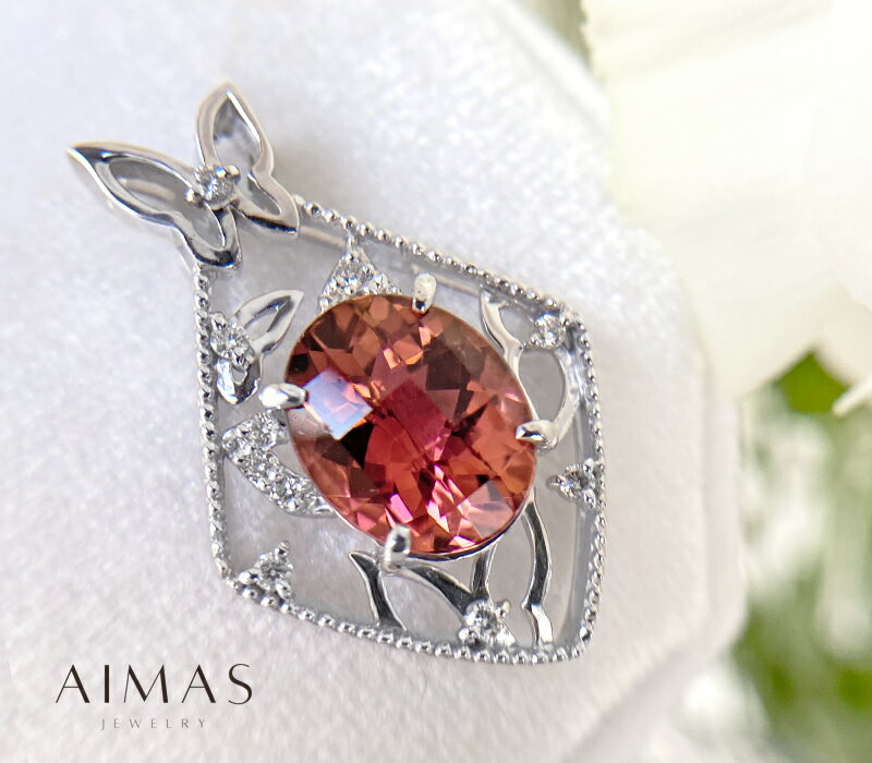 ピンクトルマリン3.41ctペンダ...