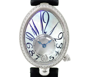 【BREGUET】ブレゲ クイーン オブ ネイプルズ QUEEN OF NAPLES 8918BB/58/964/D00D シースルーバック ホワイト シェル 白 文字盤 純正ダイヤモンドベゼル K18WG 金無垢WG ホワイトゴールド サテンベルト 純正バックル メンズ 自動巻き【中古】【腕時計】