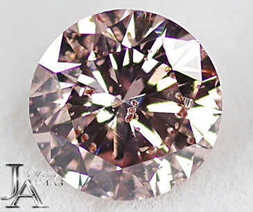 【ジュエリー】ファンシーオレンジピンク ダイヤモンドルース 1.308ct I-1 FANCY ORANGY PINK <中央宝石> (1ct/1.3ct)【中古】