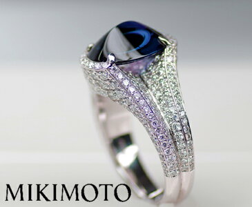 幻/極上品【MIKIMOTO】ミキモト　アレキサンドライト　4.5ct　ダイヤモンド　2.33ct　リング　PT950【中古】