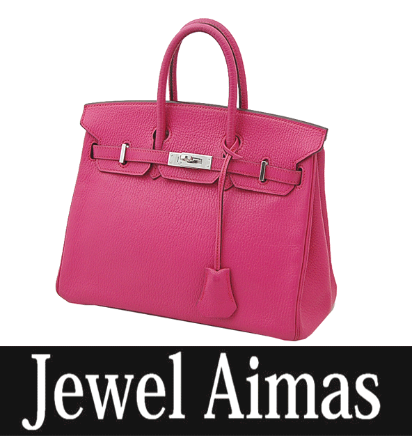 【HERMES】 エルメス バーキン25 ローズショッキング シェーブル シルバー金具 ハンド バッグ ピンク 【中古】fs04gmのサムネイル