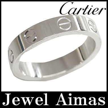 【Cartier】カルティエミニラブリング#49750K18ホワイトゴールド9号【】【小物】