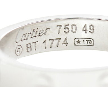 【Cartier】カルティエミニラブリング#49750K18ホワイトゴールド9号【】【小物】