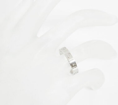 【Cartier】カルティエミニラブリング#49750K18ホワイトゴールド9号【】【小物】