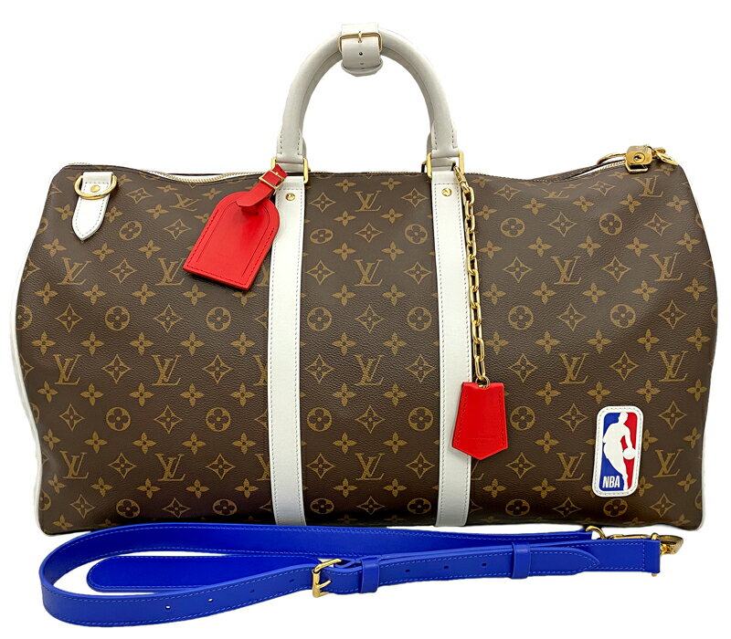 【LOUIS VUITTON】ルイヴィトン キーポル バンドリエール 55 M45587 モノグラム バスケットボール キャンバス ヴァージル アブロー NBA テキスタイル ロゴ ブラウン ボストン ショルダー ハンド トート バッグ【未使用・展示品】【バッグ】【送料無料】RYL.N