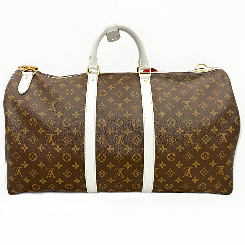 【LOUIS VUITTON】ルイヴィトン キーポル バンドリエール 55 M45587 モノグラム バスケットボール キャンバス ヴァージル アブロー NBA テキスタイル ロゴ ブラウン ボストン ショルダー ハンド トート バッグ【未使用・展示品】【バッグ】【送料無料】RYL.N