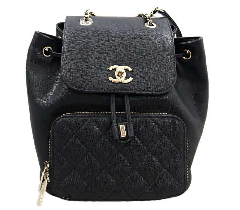 【CHANEL】シャネル キャビアスキン マトラッセ リュック ココマーク ゴールド金具 バックパック デイパック レディース A93748【美品】【中古】RZJE.Nのサムネイル