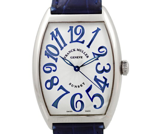 【FRANCK MULLER】フランクミュラー トノーカーベックス サンセット 6850SC SUN ブルーインデックス 白 ホワイト シルバー 文字盤 750WG ホワイトゴールド 純正ベルト メンズ 自動巻き【中古】【送料無料】【腕時計】RME.N 【FRANCK MULLER】フランクミュラー トノーカーベックス サンセット 6850SC SUN ブルーインデックス 白 ホワイト シルバー 文字盤 750WG ホワイトゴールド 純正ベルト メンズ 自動巻き【中古】【送料無料】【腕時計】RME.N