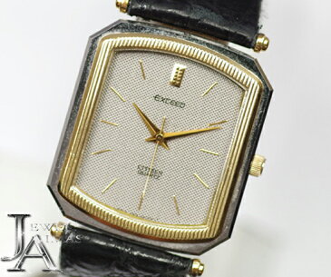 【CITIZEN】　シチズン　エクシード　EXCEED　トップ　K14YG/SS　コンビ　4-191242NA　シルバー文字盤　メンズ腕時計【中古】