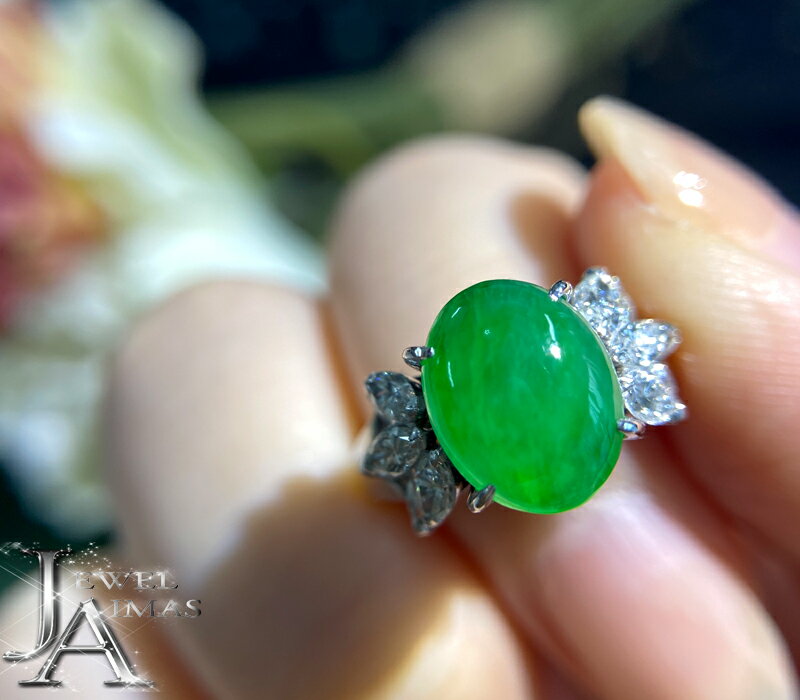 品質のいい ヒスイ 中古】K18WG ダイヤ D0.91ct H51.56ct ブローチ デザイン ヒスイ