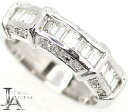 ダイヤモンド 1ct ハーフエタニティリング 12号 PT900 プラチナ【中古】【ジュエリー】MJB