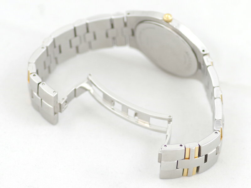 【MOVADO】モバード Two-Tone Link Bracelet Modern ツートーン リンク 黒 ブラック 文字盤 SS ステンレス YG イエローゴールド コンビ メンズ クォーツ【中古】【送料無料】【腕時計】