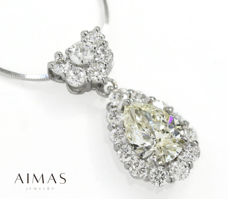 �ᥤ���������� 0.8ct (L VS1) �ͥå��쥹 PT900/K18WG �ץ���� 18��ۥ磻�ȥ������ �ڥ��������� �ƥ����ɥ��å� �ɤ�� ����...