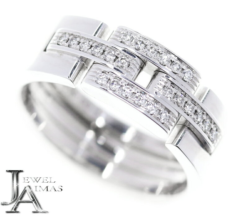 【Cartier】カルティエ マイヨン パンテール ダイヤモンド 24P リング ＃49 9号 K18WG 750WG ホワイトゴールド 18金 指輪 ブランドリング 定番人気 4月誕生石 金剛石 Brandj【中古】【送料無料】RZR.MIのサムネイル