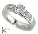【セール】ダイヤモンド 0.919ct ソリティアリング 12.5号 PT900 プラチナ 指輪 ハーフエタニティ ブライダル エンゲージ 婚約指輪 ダイヤリン...