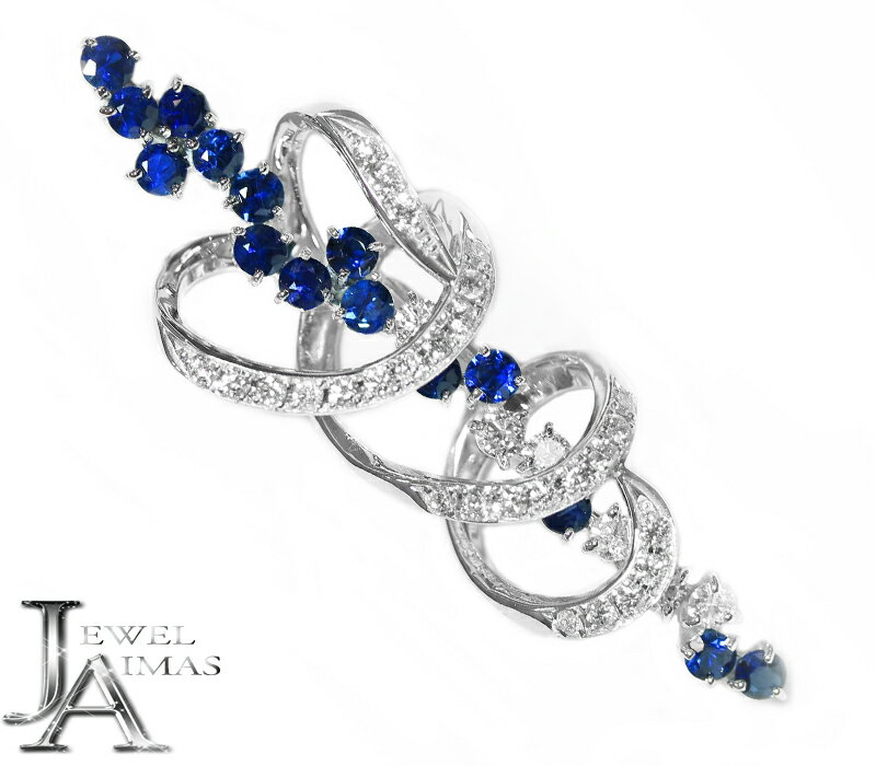 ブルーサファイア2ctペンダントト...