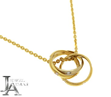 【Cartier】カルティエ ベビートリニティ ダイヤモンド ネックレス ダイヤモンド 15PD K18 750【中古】