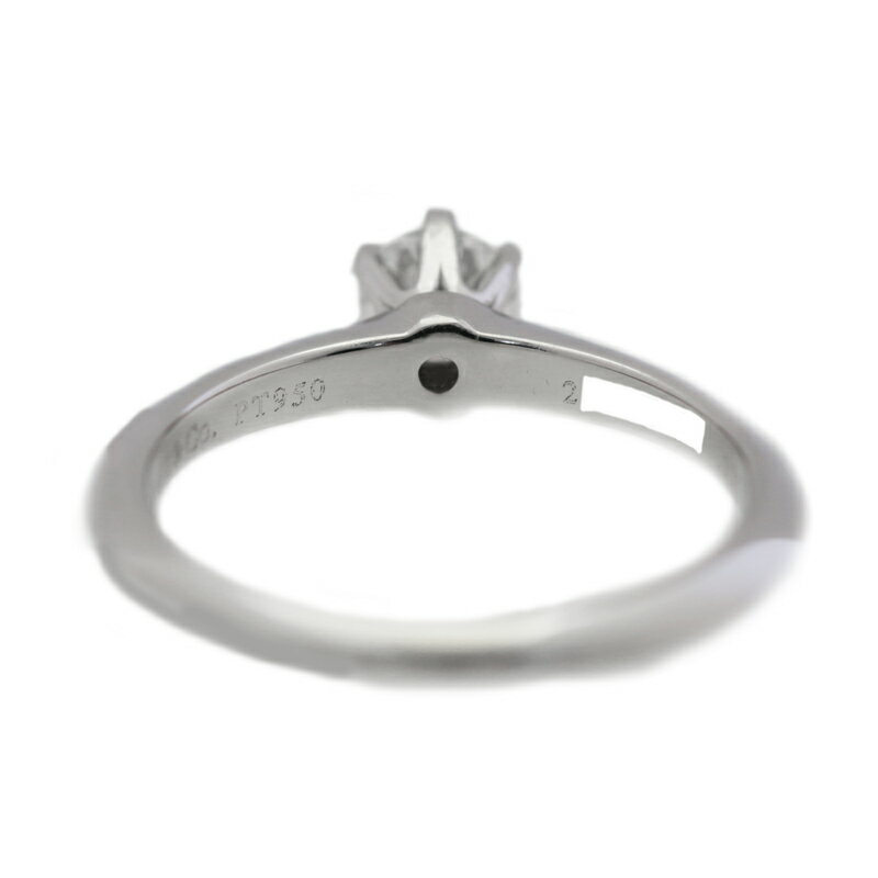 【セール】【TIFFANY&Co.】ティファニー ダイヤモンド 0.33ct (E VS2 EXCELLENT) ソリティアリング 9号 PT950 プラチナ 指輪 カラーレス ティファニーセッティング エンゲージ 婚約指輪 ダイヤ一粒リング 4月誕生石 ＜鑑定書＞ 金剛石 Brandj【中古】【送料無料】RZY.MU