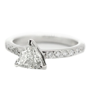 メインダイヤモンド(H SI-2) 0.77ct メレダイヤモンド 0.36ct トリリアントカット トライアングル 三角形 ダイヤモンドリング ダイヤリング 11号 PT900 プラチナ【新品】【ジュエリー】RML.T