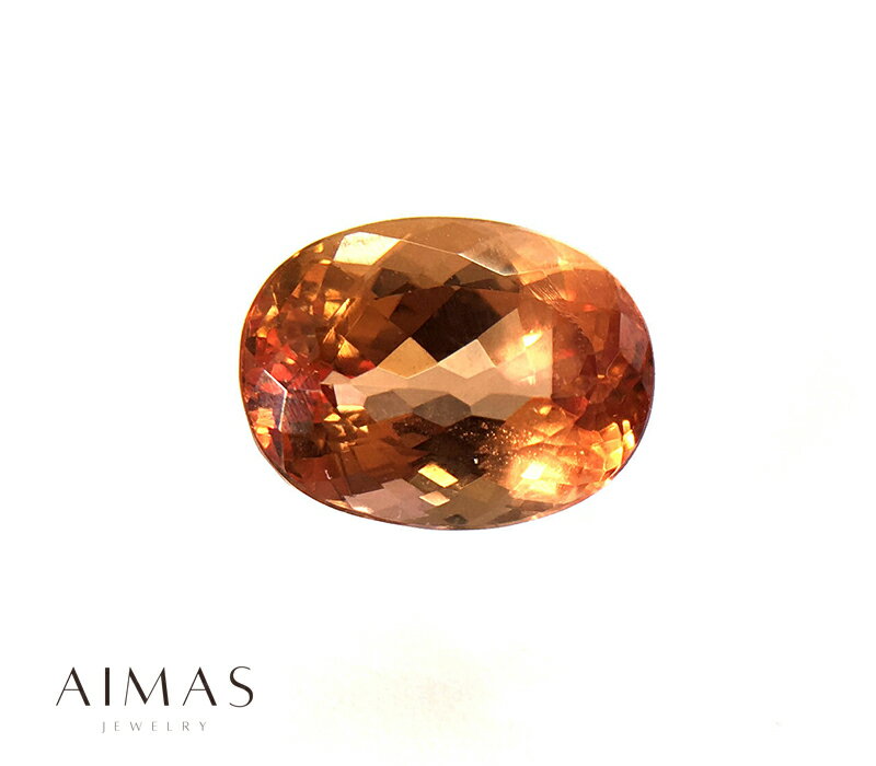 【セール】インペリアルトパーズ 4.44ct ルース ◆ オーバルカット トパーズルース 黄玉 4ctアップ 11月誕生石 裸石 【ルース 送料無料】RMM.E/BS 【製品へのオーダー加工承ります】