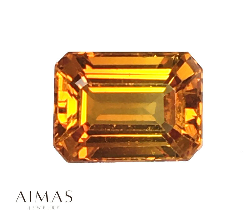 【セール】ゴールデンサファイア バイカラーサファイア 1.698ct ルース ◆ エメラルドカット スクエアカット オレンジサファイア イエローサファイア サファイアルース 1ctアップ 9月誕生石 裸石【ルース 送料無料】RMG.E/BS【製品へのオーダー加工承ります】