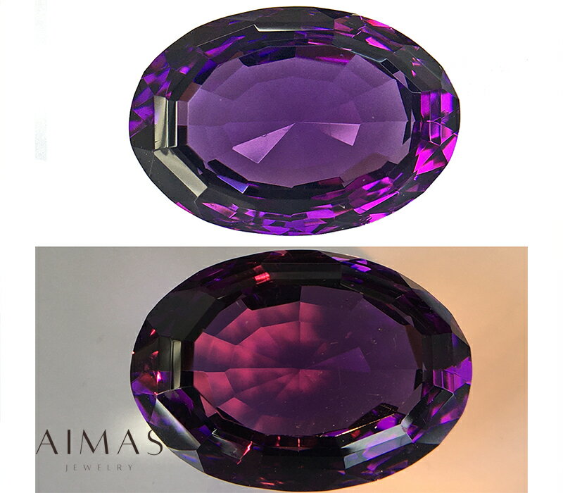 アメジスト 紫水晶 カラーチェンジ 19.88ct オーバルカット アメジストルース アメシスト 裸石 【ルース】【送料無料】RMR.E/BS 【製品へのオーダー加工承ります。】