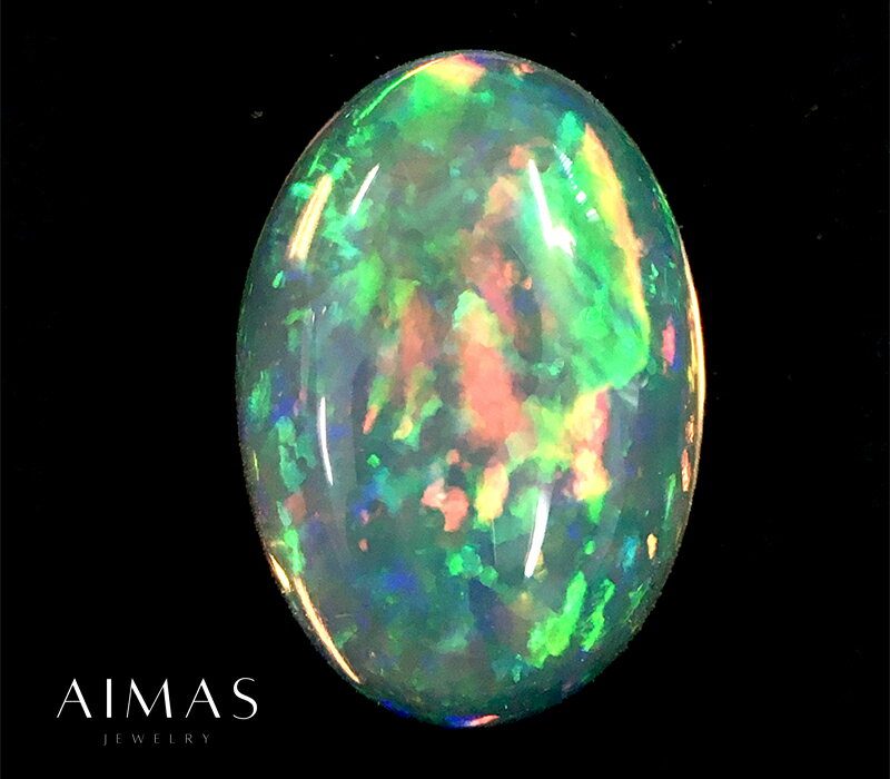 メキシコオパール メキシコ産ファイアオパール 5.1ct オーバル カボション ファイヤーオパール ウォーターオパール オパールルース 裸石 ＜ソーティング付き＞RMB.E/BS 