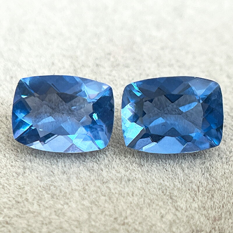 【2点セット】 カラーチェンジフローライト 計3.33ct ルース 2ピース1ペア ◆ クッ...