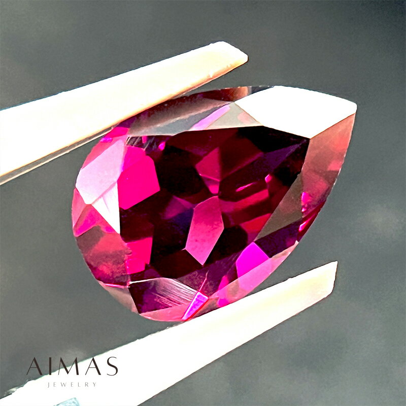グレープガーネット 3.76ct ルース ◆ パープルガーネット ロードライトガーネット ペアシェイプ ティアドロップ しずく グレープガーネットルース 4ctアップ 1月誕生石 裸石 【ルース】【送料無料】RRM.E/BS 【製品へのオーダー加工承ります】