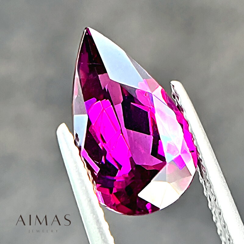 グレープガーネット 2.735ct ルース ◆ ロードライトガーネット ペアシェイプ ティアドロップ 雫 しずく ロードライトガーネットルース グレープガーネットルース 2ctアップ 1月誕生石 裸石 【ルース 送料無料】【製品へのオーダー加工承ります】RLY.E