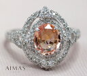 スリランカ産非加熱 ノーヒート パパラチアサファイア パパラチャサファイア 1.37ct ダイヤモンド 0.53ct サファイアリング 12号 PT900 プラチナ オレンジピンク ＜AIGS鑑別書付＞ 希少石 レアストーンMJZ