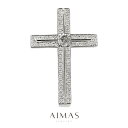 ダイヤモンド 1.068ct(J I2) ペンダントトップ PT900 プラチナ ダイヤペントップ クロスモチーフ 十字架 メンズジュエリー 男女兼用 ユニセッ...