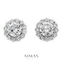 メインダイヤモンド 1ct(G SI2)/1.012ct(I SI2) ピアス PT900 プラチナ ダイアモンド ダイヤ取り巻き ヘイロー フラワー お花 ギ...