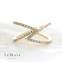 【JaMais】JYU -じゅう- ダイヤモンド 約0.34ct リング 13号〜15号 K18YG イエローゴールド 指輪 アシンメトリー 透かし装飾 V字 ストローク 線 ライン フォークリング ハグリング ダイヤモンドリング 4月誕生石 ジャメジュエリー 金剛石【Original Jewelry】(4)