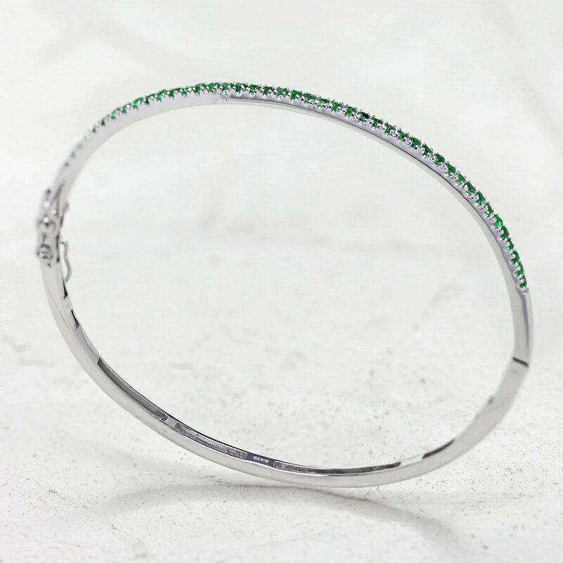 JaMais Rond -ロン- グリーンガーネット 0.7ct ブレスレット K18WG 18金ホワイトゴールド ツァボライト ains1-10053689 アイマス サンプル画像2