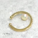 【JaMais】Aurora -オーロラ- アコヤ真珠 約3.8mm イヤーカフ K10YG 10金イエローゴールド ダイヤモンド あこやパール ベビーパール ...