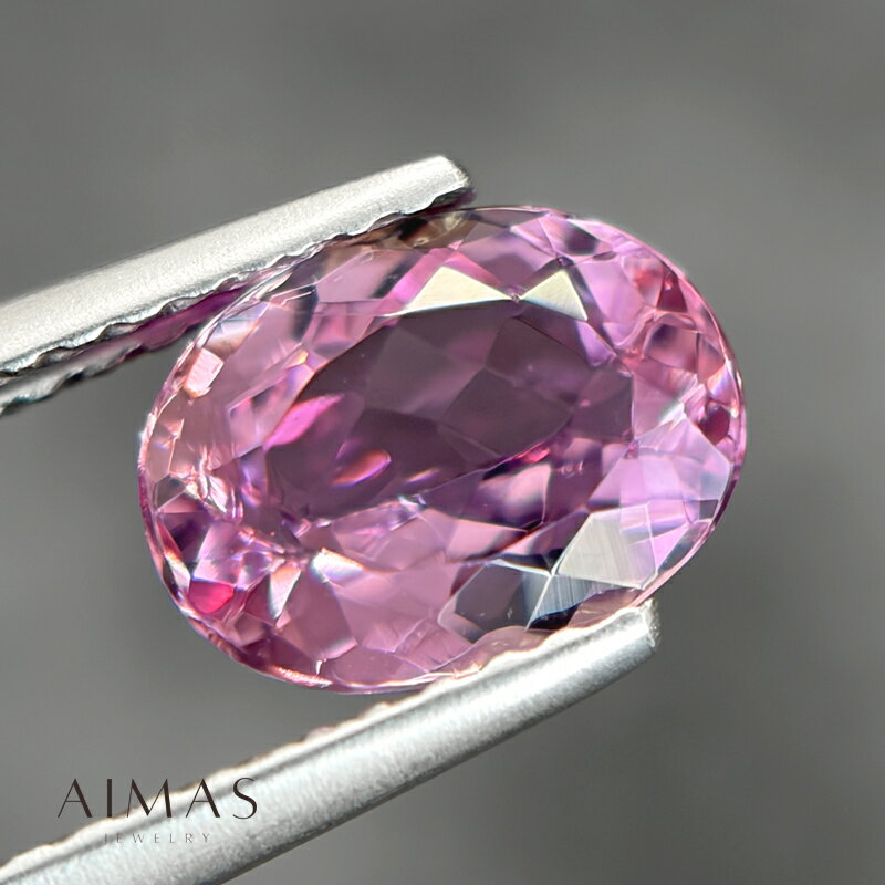 ピンクインペリアルトパーズ 1.66ct ルース ◆ ピンクトパーズ オーバルカット 楕円 ピンクインペリアル..