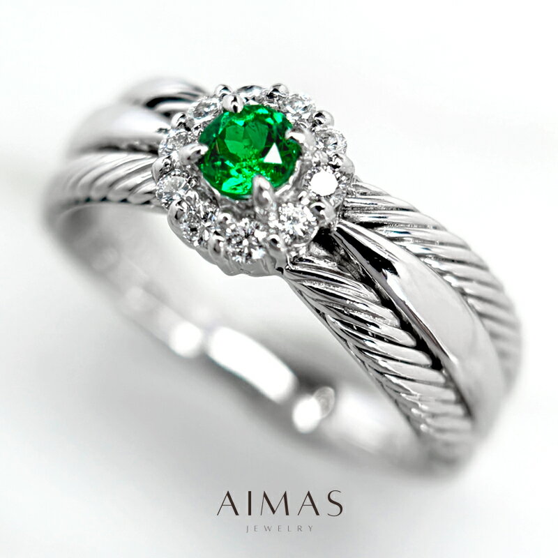 【中古】エメラルド0.16ctリン...