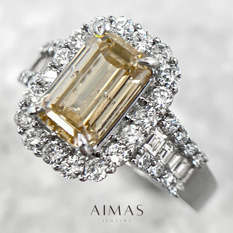 イエローダイヤモンド2.04ctリ...