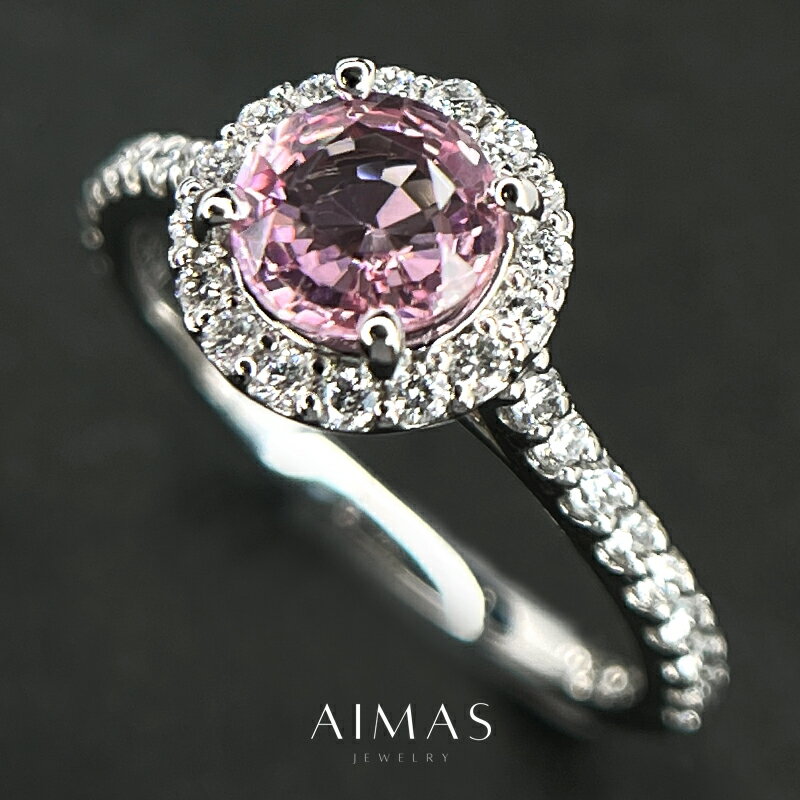 パパラチアサファイア0.9ctリン...