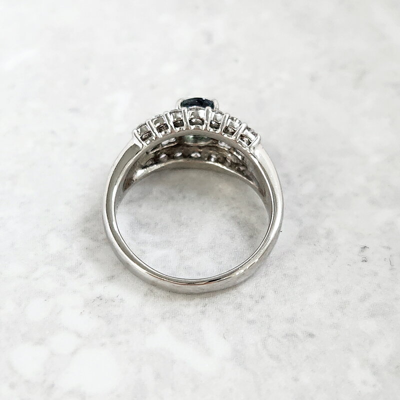 アレキサンドライト 0.61ct リング 8.5号 PT900 プラチナ ダイヤモンド 指輪 幅広 カラーチェンジ オーバル ア ains1-10055643 アイマス サンプル画像3