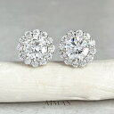 メインダイヤモンド 0.628ct(G SI2)/0.646ct(G SI2) ピアス PT900 プラチナ ダイヤ取り巻き ヘイロー ラウンドブリリアント ダ...