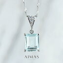 アクアマリン 1.37ct ネックレス PT850/PT900 プラチナ ステップカット ダイヤモンド アクアマリンネックレス ペンダント 揺れる レクタングル オクタゴン 長方形 四角 スクエア スイング 1ctアップ 3月誕生石 【中古】【ジュエリー】【送料無料】RLL.R