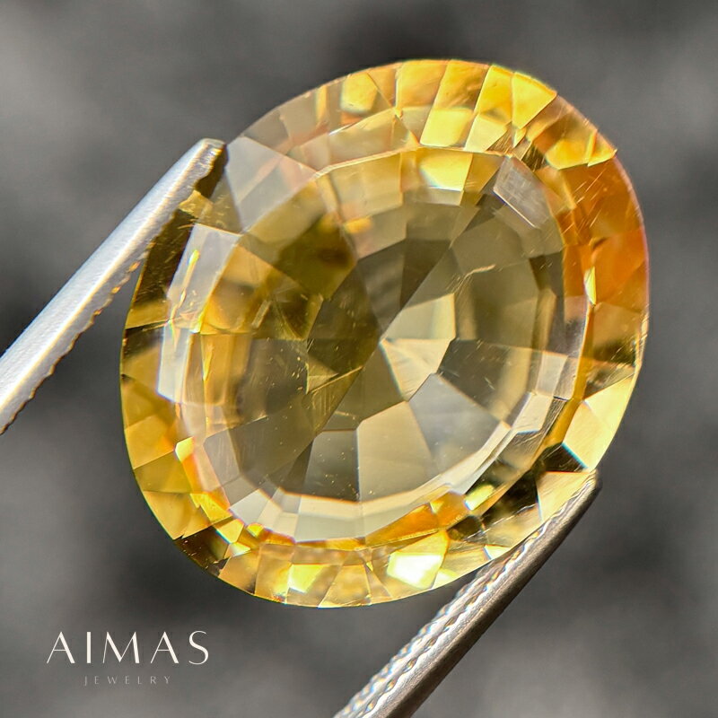 シトリン 11.217ct ルース ◆ オーバルカット 楕円 シトリンルース 黄水晶 大粒 11月誕生石 ＜ソーティング＞ 裸石 【ルース 送料無料】【製品へのオーダー加工承ります】RLJ.R