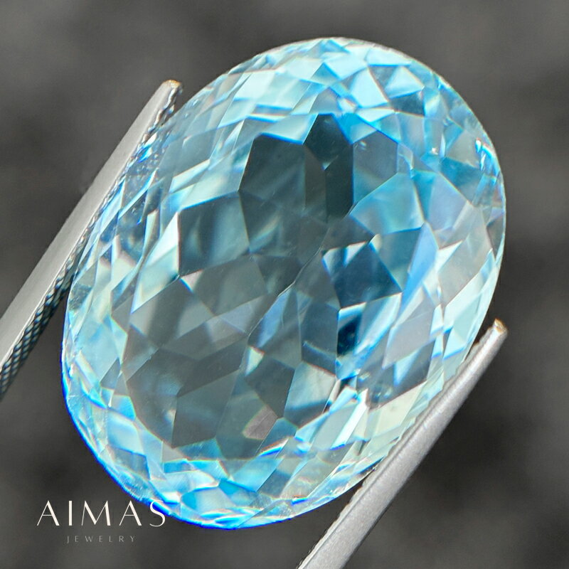 ブルートパーズ 24.06ct ルース ◆ オーバルカット 楕円 大粒 大ぶり ブルートパーズルース 11月誕生石 ＜ソーティング＞ 裸石【ルース 送料無料】【製品へのオーダー加工承ります】RLJ.R