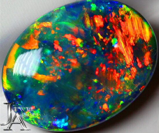 【セール】ブラックオパール 8.032ct ルース ◆ オーバルカット ブラックオパールルース 大粒 10月誕生石 <鑑別書>裸石【ルース 送料無料】ZPJE ...