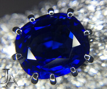 【スーパーセール30%オフ!】【ジュエリー】スリランカ産 サファイア 5.32ct ダイヤモンド 6.1ct ロイヤルブルー リング 13号 PT900 Sri Lanka Royal Blue Vivid Blue GRS【中古】