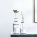 【限定SALE価格】【在庫限り】 花瓶 三輪 アイアン フラワーベース Flower 一輪挿し ドライフラワー 北欧 ベース 陶器 大きい おしゃれ 一本 大き...